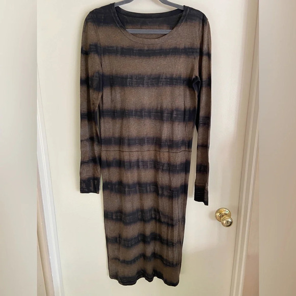 Free People We The Free Long Sleeve Striped Dress - Picture 1 of 7